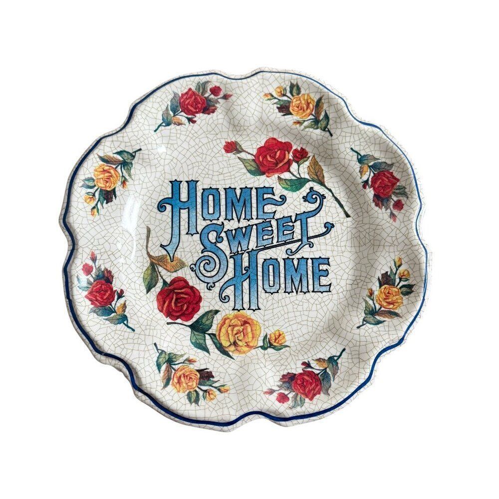 Lami Italy Plastic Melamine Wall Plate Hanging Decor Home Sweet Home Cottagecore